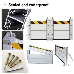 Barriera Anti-Allagamento in Acciaio Inox e Lega di Alluminio Riflettente per Garage Domestico, Installazione Rapida, Capacità di Carico 500 lb - Product Image 1