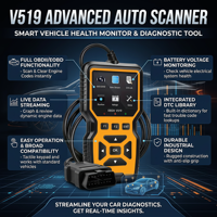 Nuevo Lector de Códigos OBD2 V519 2026, Escáner de Diagnóstico Completo para Automóviles, Herramienta de Escaneo Universal, Diagnóstico Completo de Motor y ABS