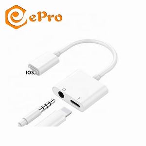 2 in 1 adaptörü kulaklık ses müzik şarj adaptörü iPhone 11 pro iphone 7 5s 6 6s için USB kablosu <span class=keywords><strong>3</strong></span>.5mm Jack kulaklık adaptörü - Product Image 1