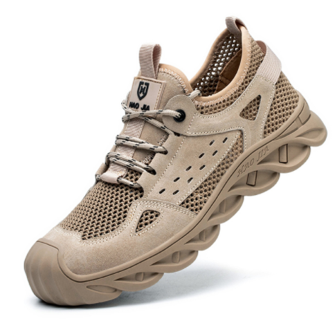 Кроссовки мужские дышащие, безопасная обувь для строительства, не разбиваются, летние