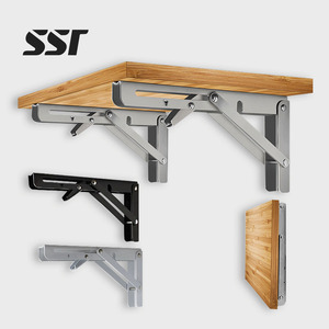 Support mural pour tube carré d'intérieur, pour glissière, mur photo, pied de table pliant, angle, main courante, cloison et clip de fixation - Product Image 1