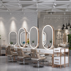 Gương bàn làm tóc cao cấp đơn giản với đèn, thiết kế cổ điển, gương uốn tóc cho <span class=keywords><strong>salon</strong></span> tóc, văn phòng - Product Image 1