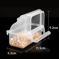 Mangeoire à oiseaux transparente anti-déversement, boîte à nourriture et à eau suspendue, fournitures d'alimentation pour oiseaux tigre, paon, perroquet