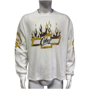 OEM nero bianco Waffle in maglia <span class=keywords><strong>termica</strong></span> manica lunga da uomo girocollo T-shirt in cotone oversize Fit - Product Image 3