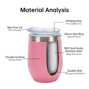Vendita Calda: Tazze Termiche da 350ml/12oz per Vino e Caffè, Bicchieri a Doppia Parete a Forma di Uovo in Acciaio Inox, Thermos da 12oz per Feste - Product Image 3
