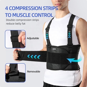 <span class=keywords><strong>Ceinture</strong></span> de soutien lombaire réglable et respirante en nylon VBOSI 2152 avec bandes antidérapantes pour la protection des épaules et du bas du dos lors des activités sportives - Product Image 5