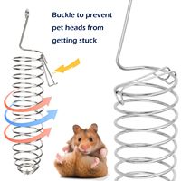 Support suspendu en métal pour fruits et légumes, design cage à crochets, pour accessoire d'alimentation et jouet pour rats et petits animaux