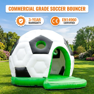 Ballon de football gonflable géant, structure de saut de qualité commerciale, matériau PVC, norme EN14960, capacité supérieure à 400 kg, 15 passagers - Product Image 4