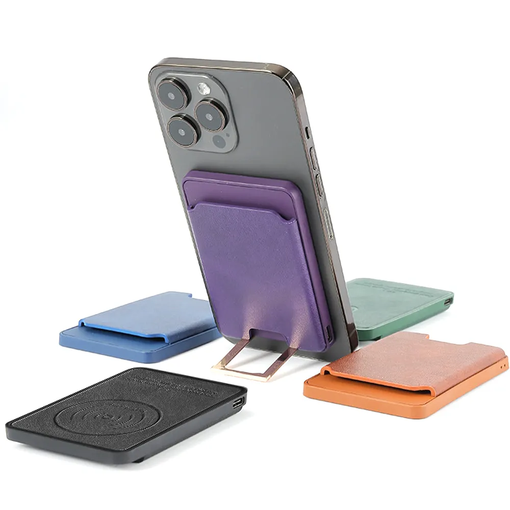 Portefeuille de téléphone magnétique Porte-cartes magnétique pour l'arrière du téléphone comme portefeuille de téléphone Stick On pour portefeuille magnétique Compatible avec l'iPhone