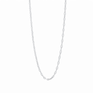 Collier en platine Pt950 blanc brillant réglable, à maillons fins, pour les occasions quotidiennes, bijoux minimalistes en platine - Product Image 4