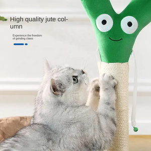 Griffoir pour chat avec clochette, griffoir en sisal pour chats, tour griffoir pour chat série Alimentation Mignonne, colonne à griffer pour chat - Product Image 4