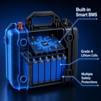 Batterie LiFePO4 25,6V 24V 100Ah avec BMS intelligent pour bateaux, navires, véhicules récréatifs et stockage d'énergie