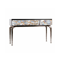 Table de console en marbre de luxe haut de gamme pour villa hôtel agate