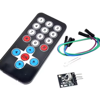 Kit de Control Remoto Infrarrojo HX1838 - Módulo Transmisor y Receptor IR Inalámbrico para Proyectos de Robots/DIY (Negro)