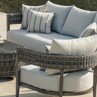 Modernes 4-teiliges Gartenmöbel-Set High-End-Stoff-Gesprächs sofa für das Garten-Hotel-Eingangs-Wohnzimmer für Außenbereiche
