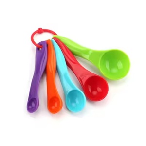 5 <b>Pcs</b>/set Cheap Price Colorful Baking Plastic <b>Mini</b> Powder Powder Measuring Cups and Spoon Set - Product Image 2
