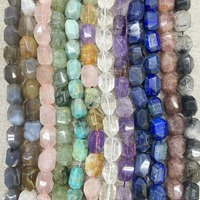 Perles de pierre naturelle en cristal de quartz Lulutong, tube faceté exagéré de 15*20 mm, perles de pierre en forme de seau pour la fabrication de bijoux DIY