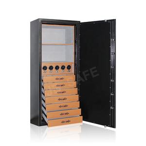 Remontoir de montres de luxe <span class=keywords><strong>pour</strong></span> bijoux Coffre-fort à remontage automatique Boîte de rangement <span class=keywords><strong>pour</strong></span> armoire antivol Déverrouillage par <span class=keywords><strong>empreinte</strong></span> digitale - Product Image 2