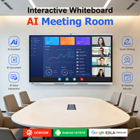 98 110 Inch 4K UHD Papan Tulis Interaktif Cerdas Layar Datar untuk Ruang Kelas Besar, Ruang Konferensi, Ruang Kuliah, dan Hub Presentasi Perusahaan