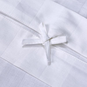Juego de ropa de cama de algodón 100%, fundas de almohada a rayas de 3cm, juegos de edredón de ropa de cama de Hotel - Product Image 4