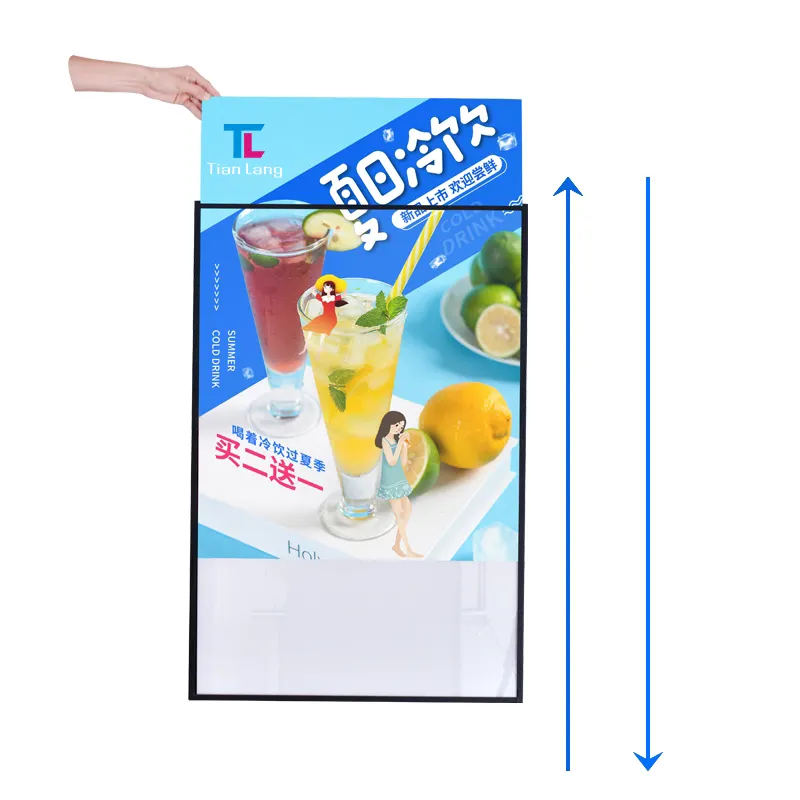 광고 큐브 유리 드로잉 초박형 슬림 led 메뉴 야외 라이트 박스 표지판