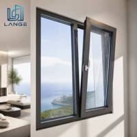 Fenêtre modulaire polyvalente LANGE à double action, inclinable et pivotante, installation facile, pour maison préfabriquée, idéale pour véranda de luxe