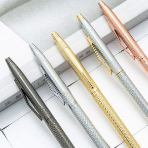 Stylo sport personnalisé PENM2529 de luxe avec logo d'hôtel, encre bleue 1,0 mm, métal doré, écologique, beau cadeau pour mariage, entreprise, bureau, étudiants - Product Image 2