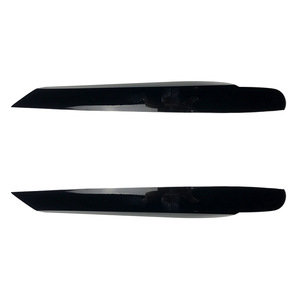 Volkswagen Touran Front Headlight Brow Sticker Piano Black Carbon Fiber Texture ABS Vinyl Sticker 2011-2015 Body Modification - Product Image 1