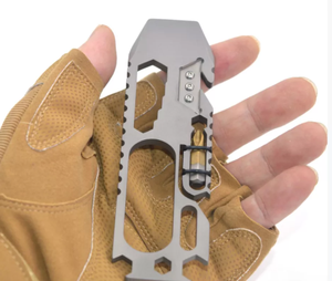 Gr5 Ti Pry Bar EDC Outils multifonctions Kit de survie pour le <span class=keywords><strong>camping</strong></span> avec trou de corde pour clé - Product Image 6