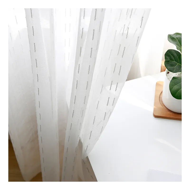 Innermor Drops curtain for living room Transparent white curtains for Kitchen Sheer from china cheap curtains