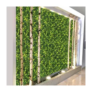 P166 nuovo Design che copre la Privacy recinzione in finto legno di bosso pannelli di erba artificiale verde parete per la decorazione del cortile di nozze