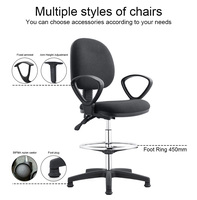 Chaise de conférence ergonomique à dossier en maille avec accoudoirs fixes, pivotante, pour salle de réunion, prix abordable