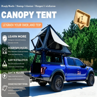 Huntoo Pop up Truck Camper Slide In, coque de camping légère et imperméable pour la benne d'un pick-up, camping hors route