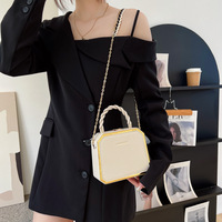 Nouveau sac à chaîne chic français imperméable, sac à main carré tendance et polyvalent, sac bandoulière, doublure en laine pour femmes