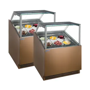 Bolandeng hiển thị thẳng đứng tủ đông tủ trưng bày kem nhiệt độ duy nhất và tủ lạnh