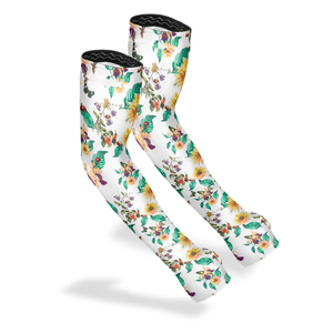 Manches longues de protection UV pour hommes et femmes, motif floral tropical personnalisé, rafraîchissantes, pour le jardinage, avec trous pour les pouces, manches de protection pour agriculteurs - Product Image 4