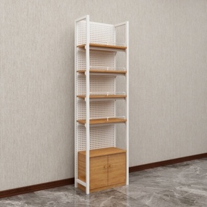 رف عرض معدني خشبي تجاري، رف متين للمتاجر، حامل عرض للملابس والكتب، بيع بالجملة - Product Image 5