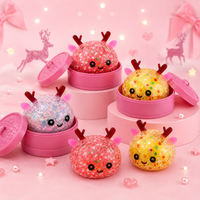 Jouet Squishy Élan Pailleté 15cm, Doux et Scintillant, Gadget Anti-stress à Presser, Emballé en Boîte Colorée, Ornement Réducteur de Stress