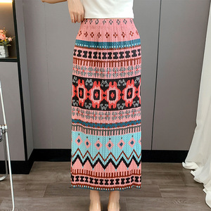 กระโปรงพลีททรงเรขาคณิต Miyake 2025 คอลเลคชั่นฤดูร้อนใหม่สำหรับผู้หญิง สไตล์ลำลอง เอวยางยืด ทรงหลวม ระบายอากาศได้ดี เป็นมิตรกับสิ่งแวดล้อม ผ้า 100% - Product Image 4