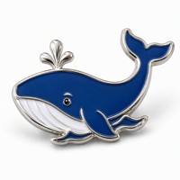Épinglette mignonne en forme de baleine bleue pour les événements de conservation des animaux marins, les vacances à la plage et la personnalisation des sacs à dos en toile