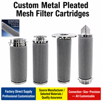 Cartucho de Filtro Plegado de Acero Inoxidable 304 316L, Fieltro de Fibra Metálica Sinterizada para Filtración de Aceite y Productos Químicos a Alta Temperatura