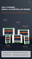 Terminal IO Modbus RTU HUAIOT IO4400S, Monitor de Contacto Seco/Húmedo de 4 Canales, Montaje en Riel o Tornillo, Dispositivo de Conmutación de Canales Personalizado