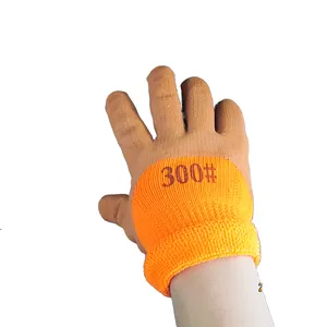 Industrial Hand Gloves Black custom Latex Coated Gloves