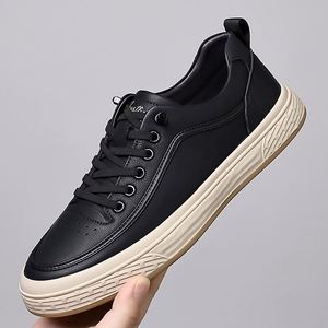 Chaussures d'hiver respirantes et légères antidérapantes pour hommes, rehaussantes de 6 cm, en cuir décontracté, style sport, printemps/été, avec doublure chaude en peluche - Product Image 3