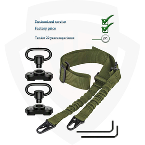 Doublesafe Outdoor Hunting 2 Point Sling Sangle réglable en nylon portable Sling Metal Hook <span class=keywords><strong>QD</strong></span> Swivels Two Points Gun Sling Strap - Product Image 1