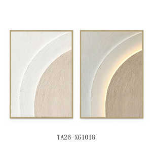 Quadro su Tela Minimalista Geometrico con LED, Arte Moderna per Soggiorno, Grande Dipinto da Appendere - Product Image 6