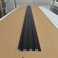 Panneaux de grille en PVC modernes anti-humidité à nervures fines, panneaux décoratifs à parois hautes avec rainures d'entrelacement, pour usage commercial, garantie 5 ans