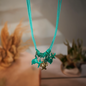 Collier Pendentif Bohème Tendance en Acier Inoxydable 316L Plaqué Or PVD, Durable et Résistant, Thème Océan, Forme Animale - Product Image 3
