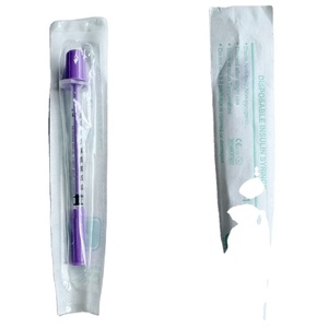 Jeringas de <span class=keywords><strong>Insulina</strong></span> Desechables y Estériles U-40 U-100 de <span class=keywords><strong>0.3</strong></span>, 0.5 y 1 ml con Agujas, Escala Clara y Bolsa Blíster para la Mayoría de los Tipos de <span class=keywords><strong>Insulina</strong></span> - Product Image 1