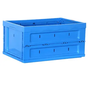 Factory Directly Sale High Quality Plastic Storage Foldable Crate With Comfortable Handle